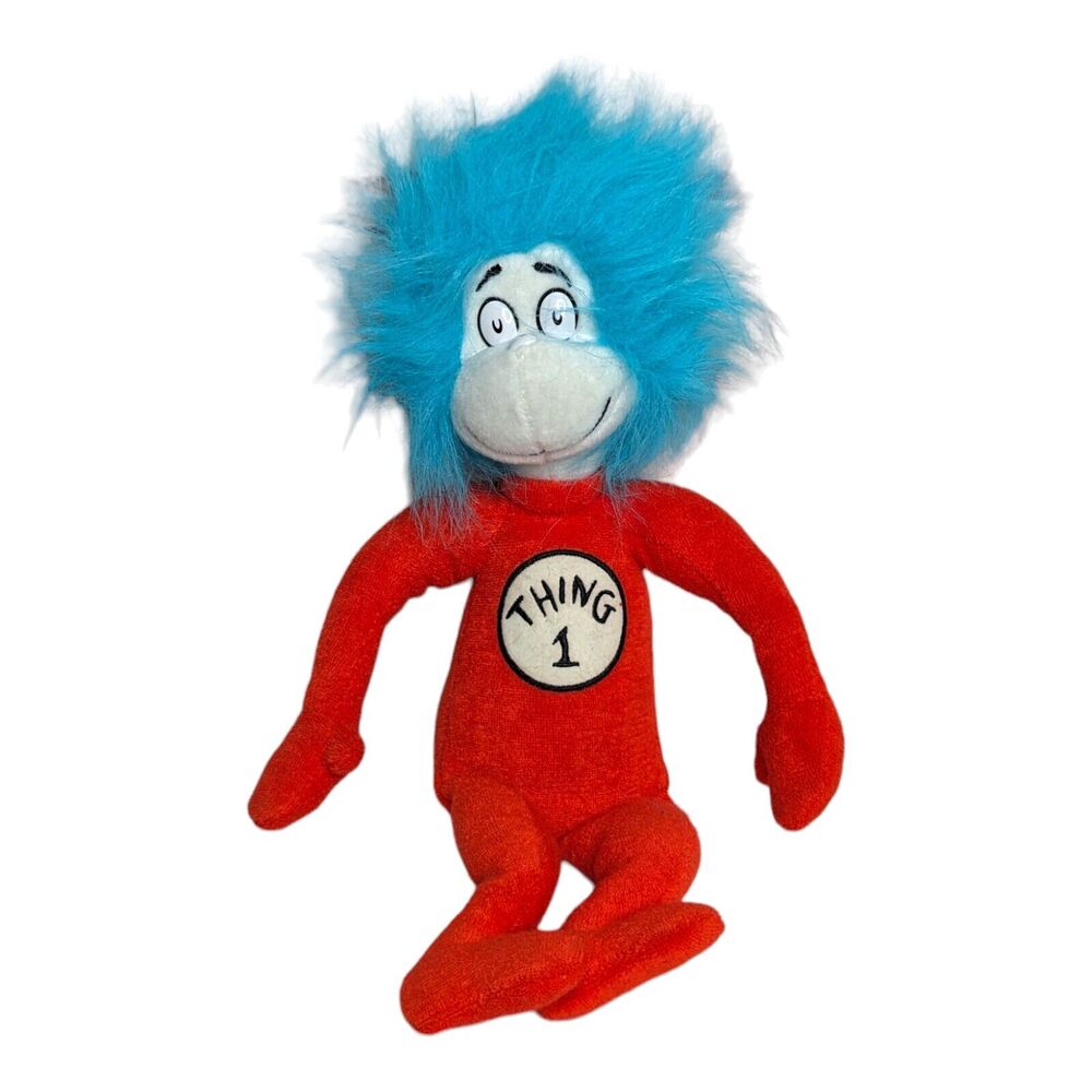 Dr Seuss 12in Thing 1 Plush‎ Doll 2003 Official Cat in the Hat Movie Merchandise